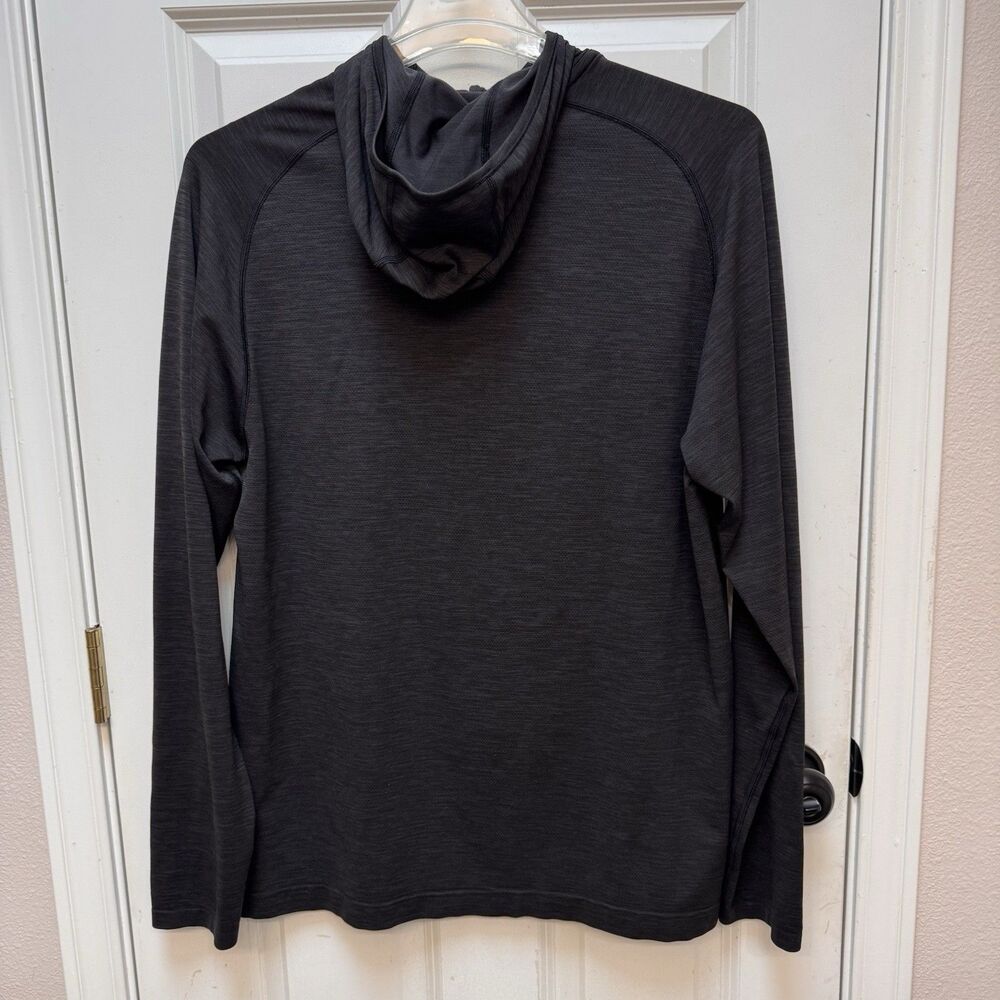 Lululemon Metal Vent Tech 1/4 Zip Hooded Pullover Mens Size XL Dark Grey Gym - Picture 2 of 7